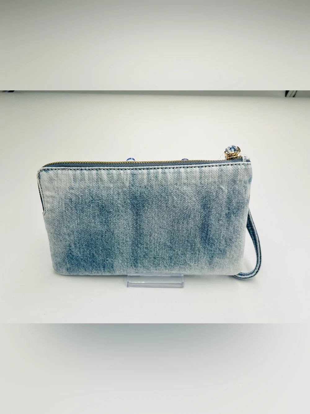 Coach Denim Corner Zip Wristlet NWT